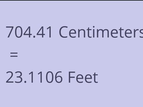 704.41 CM TO FEET