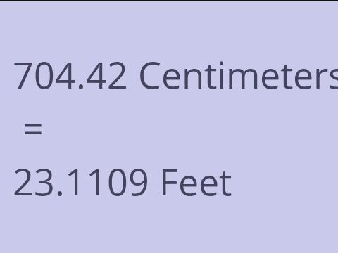 704.42 CM TO FEET