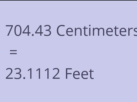 704.43 CM TO FEET