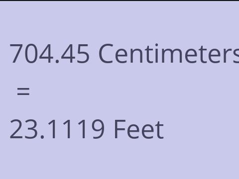 704.45 CM TO FEET