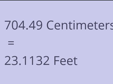 704.49 CM TO FEET