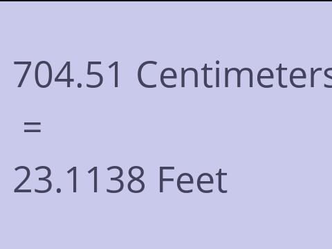 704.51 CM TO FEET