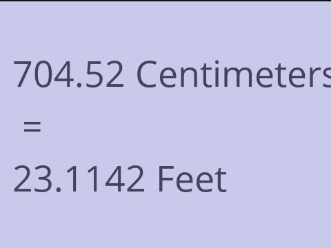 704.52 CM TO FEET