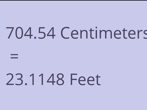 704.54 CM TO FEET