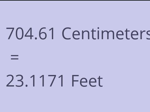 704.61 CM TO FEET