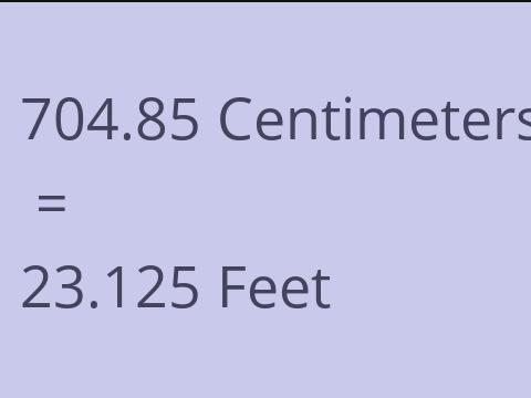 704.85 CM TO FEET