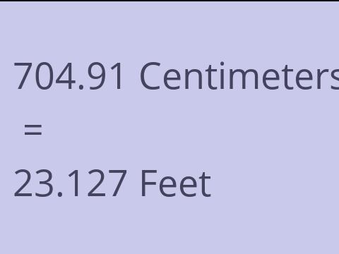 704.91 CM TO FEET