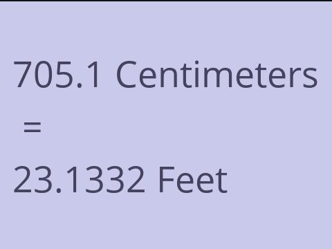 705.1 CM TO FEET