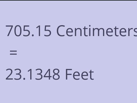 705.15 CM TO FEET