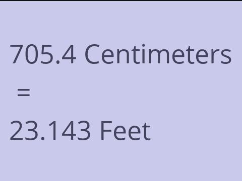 705.4 CM TO FEET