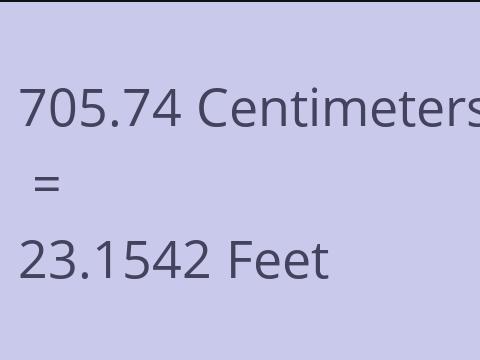 705.74 CM TO FEET