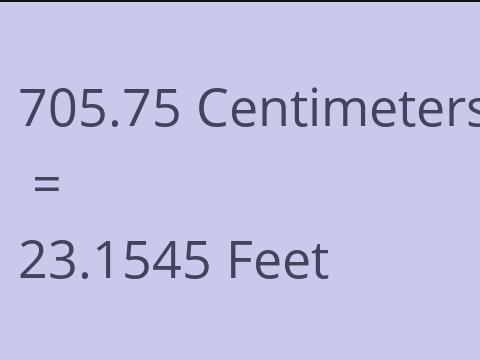 705.75 CM TO FEET