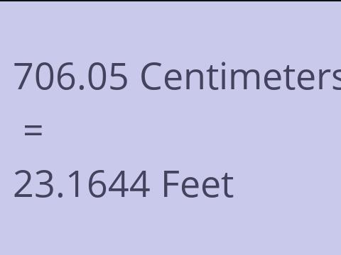 706.05 CM TO FEET