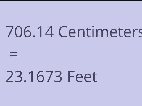 706.14 CM TO FEET