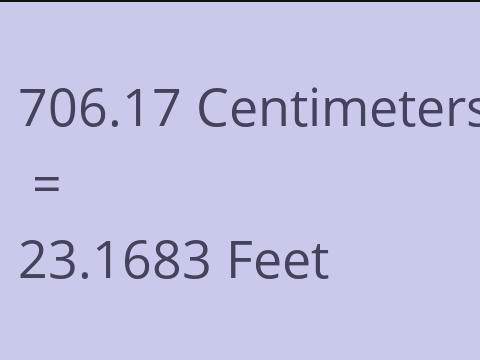 706.17 CM TO FEET