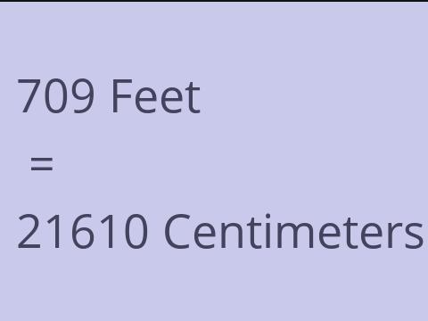 709 FEET TO CM