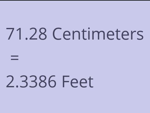 71.28 CM TO FEET