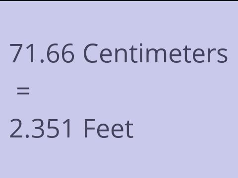 71.66 CM TO FEET