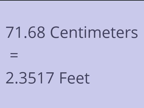 71.68 CM TO FEET