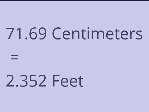 71.69 CM TO FEET