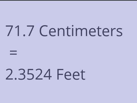 71.7 CM TO FEET