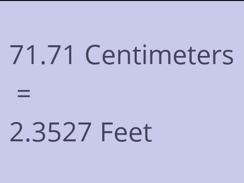 71.71 CM TO FEET