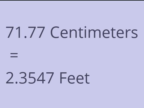 71.77 CM TO FEET