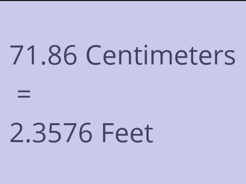 71.86 CM TO FEET