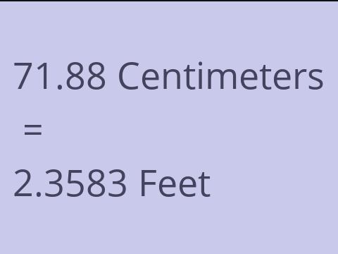 71.88 CM TO FEET