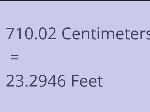 710.02 CM TO FEET