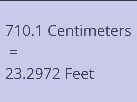 710.1 CM TO FEET