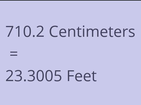 710.2 CM TO FEET