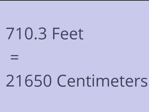 710.3 FEET TO CM