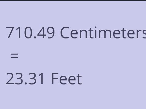 710.49 CM TO FEET