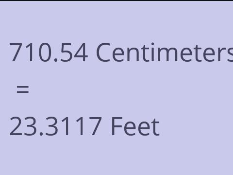 710.54 CM TO FEET