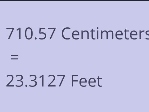 710.57 CM TO FEET