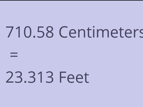 710.58 CM TO FEET