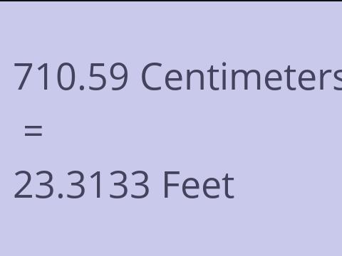 710.59 CM TO FEET