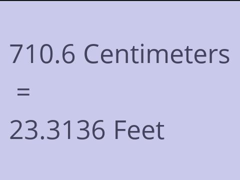 710.6 CM TO FEET