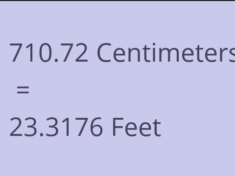 710.72 CM TO FEET