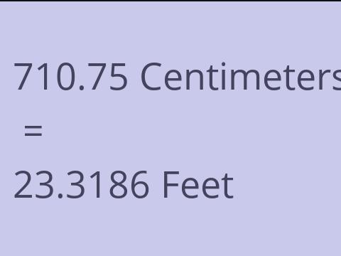 710.75 CM TO FEET