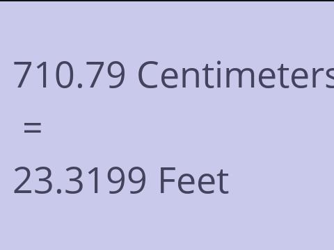 710.79 CM TO FEET