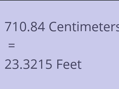 710.84 CM TO FEET