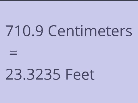 710.9 CM TO FEET