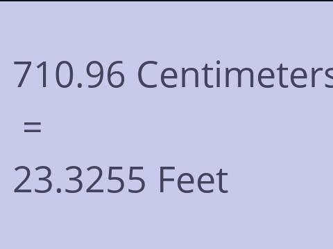 710.96 CM TO FEET