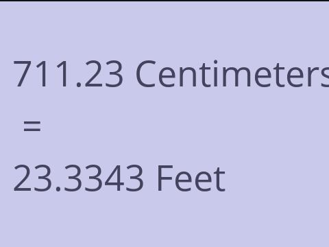 711.23 CM TO FEET