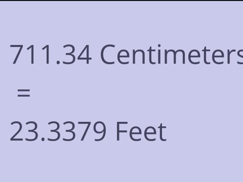 711.34 CM TO FEET