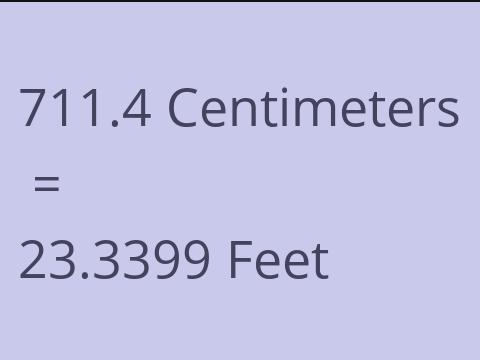 711.4 CM TO FEET