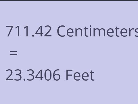 711.42 CM TO FEET