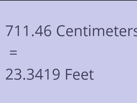 711.46 CM TO FEET